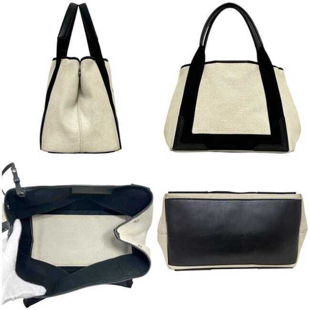 Balenciaga Navy Bag Leather Tote Black Pouch Blue Cabas Canvas White Black White